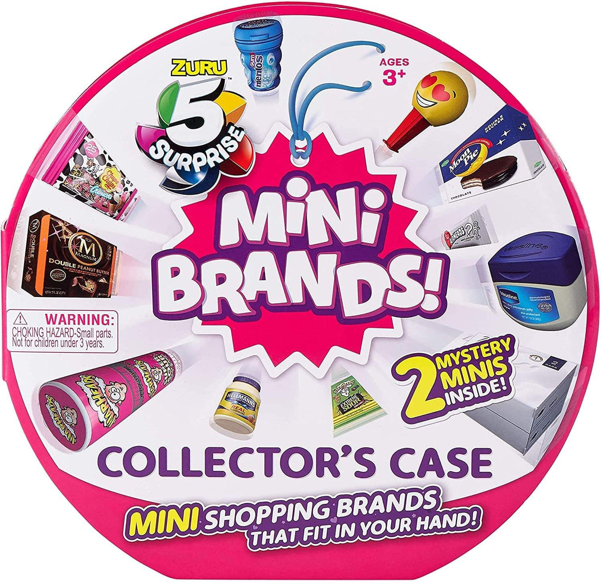 5 Surprise Mini Brands Collector’s Case Series 1 by Zuru – Includes 2 Mystery Minis (Red)