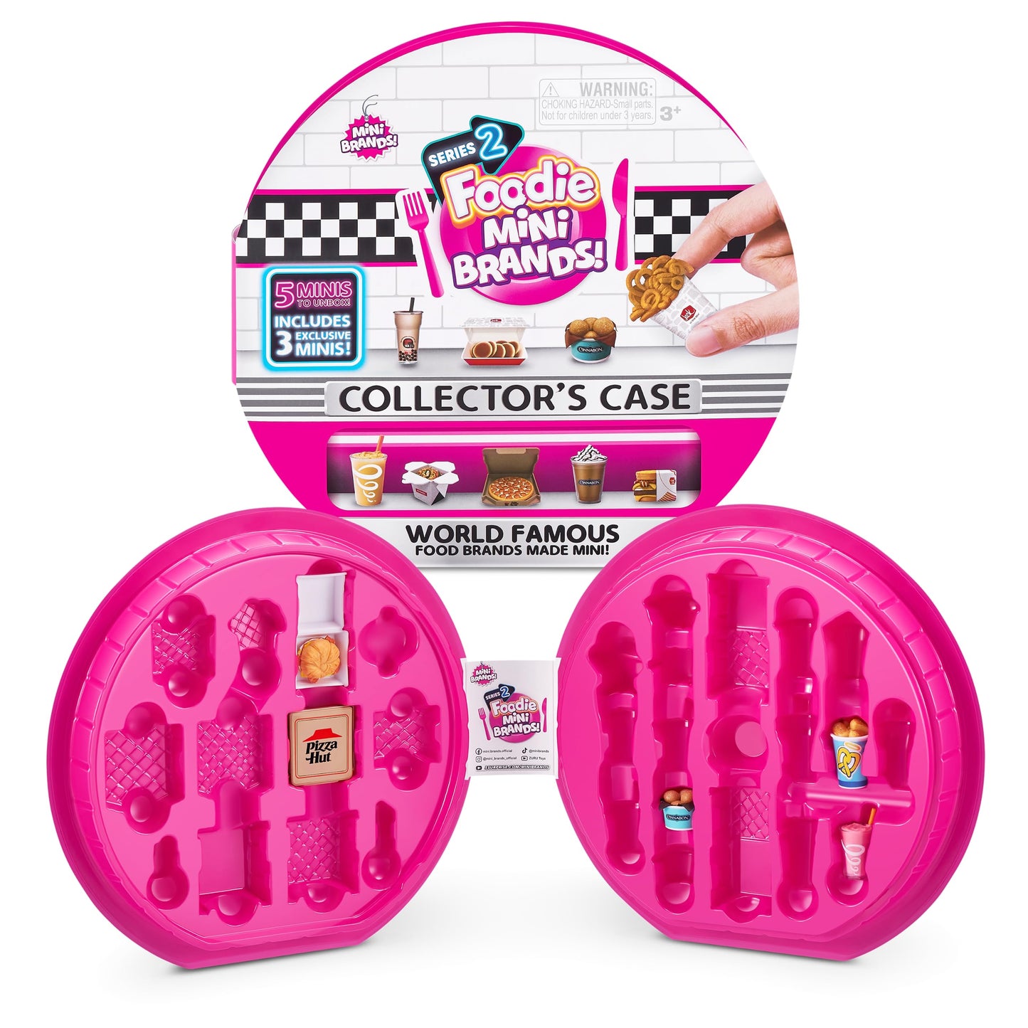 5 Surprise Mini Brands Foodie Series 2 Collector's Case by ZURU – Real Miniature Fast Food Collectibles