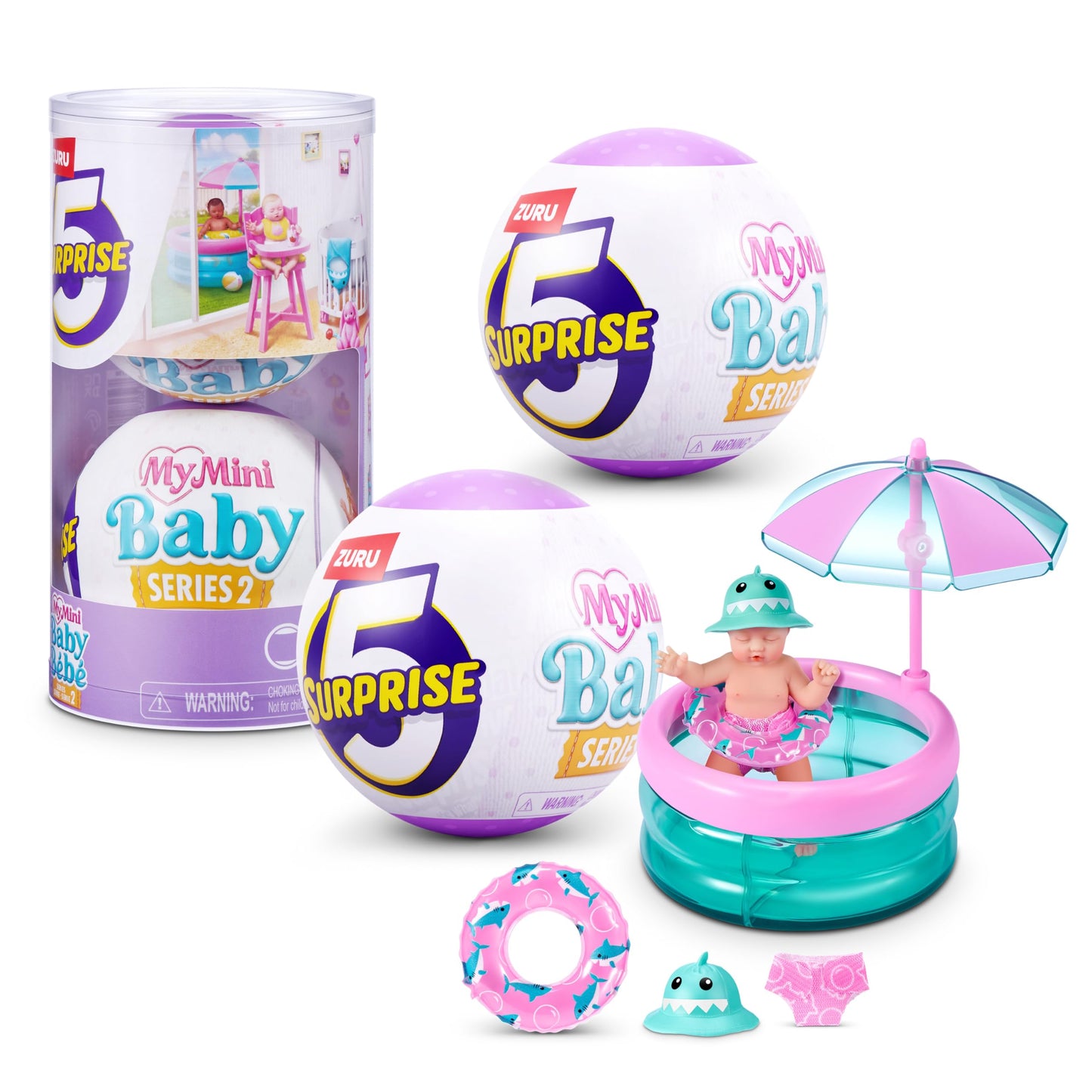 5 Surprise My Mini Baby Series 2 – Collectible Mini Baby Capsules, Playsets & Accessories (2 Capsules)