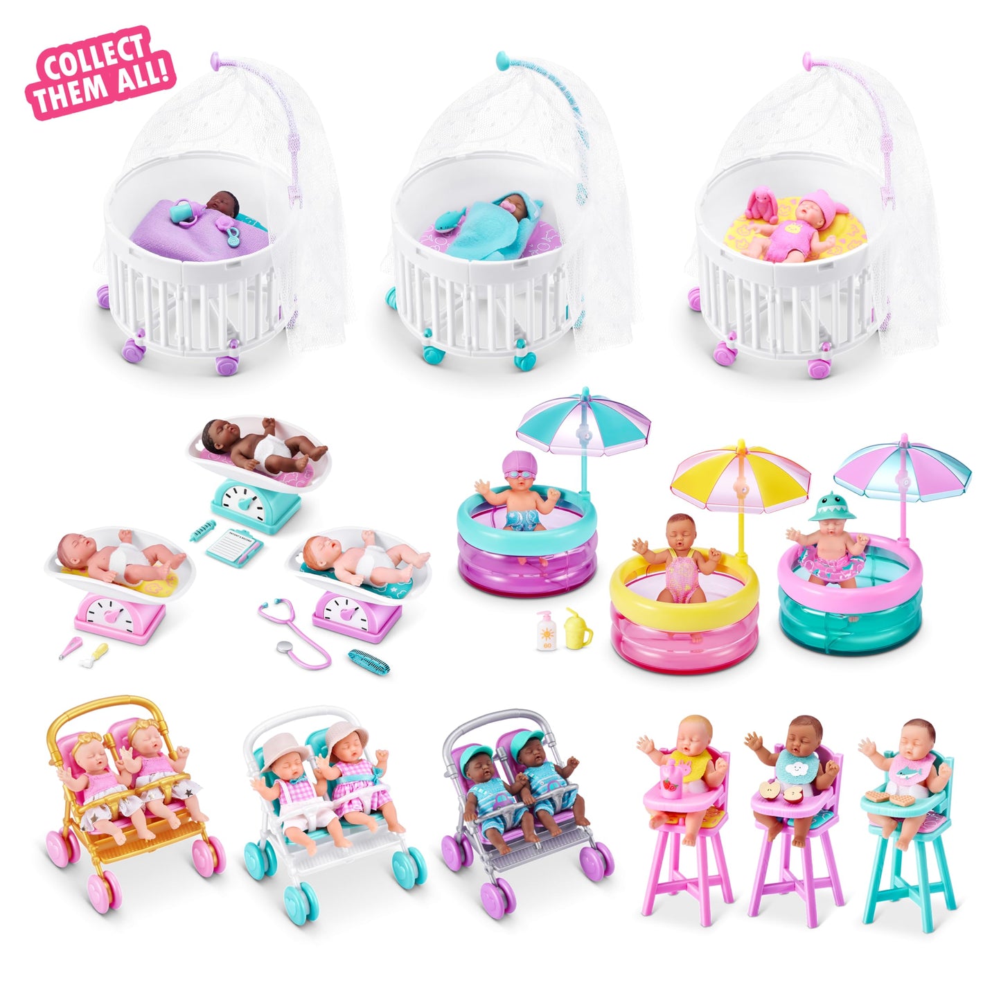 5 Surprise My Mini Baby Series 2 – Collectible Mini Baby Capsules, Playsets & Accessories (2 Capsules)