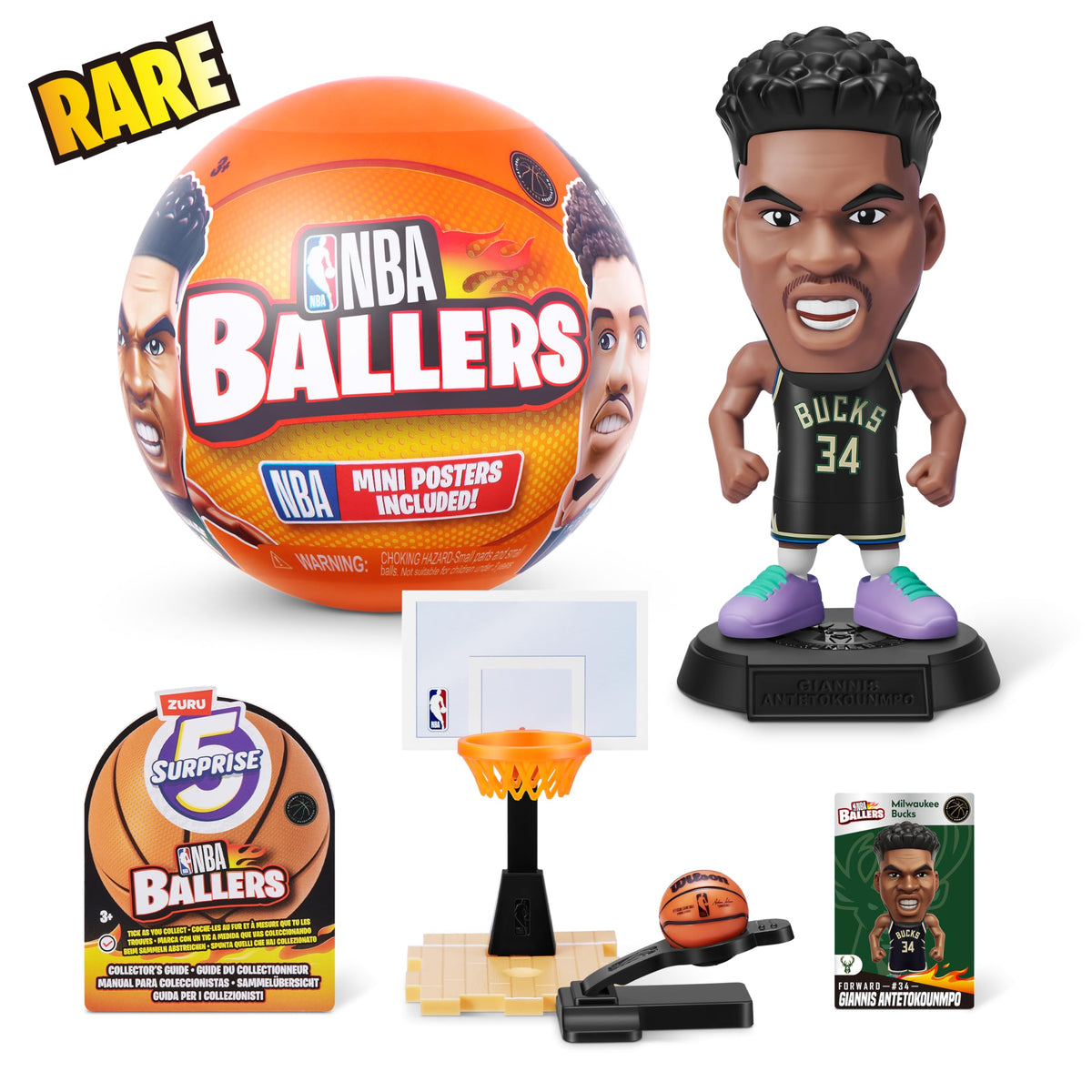 5 Surprise NBA Ballers Series 1 (2 Pack) Capsule – Collectible Figurines by ZURU