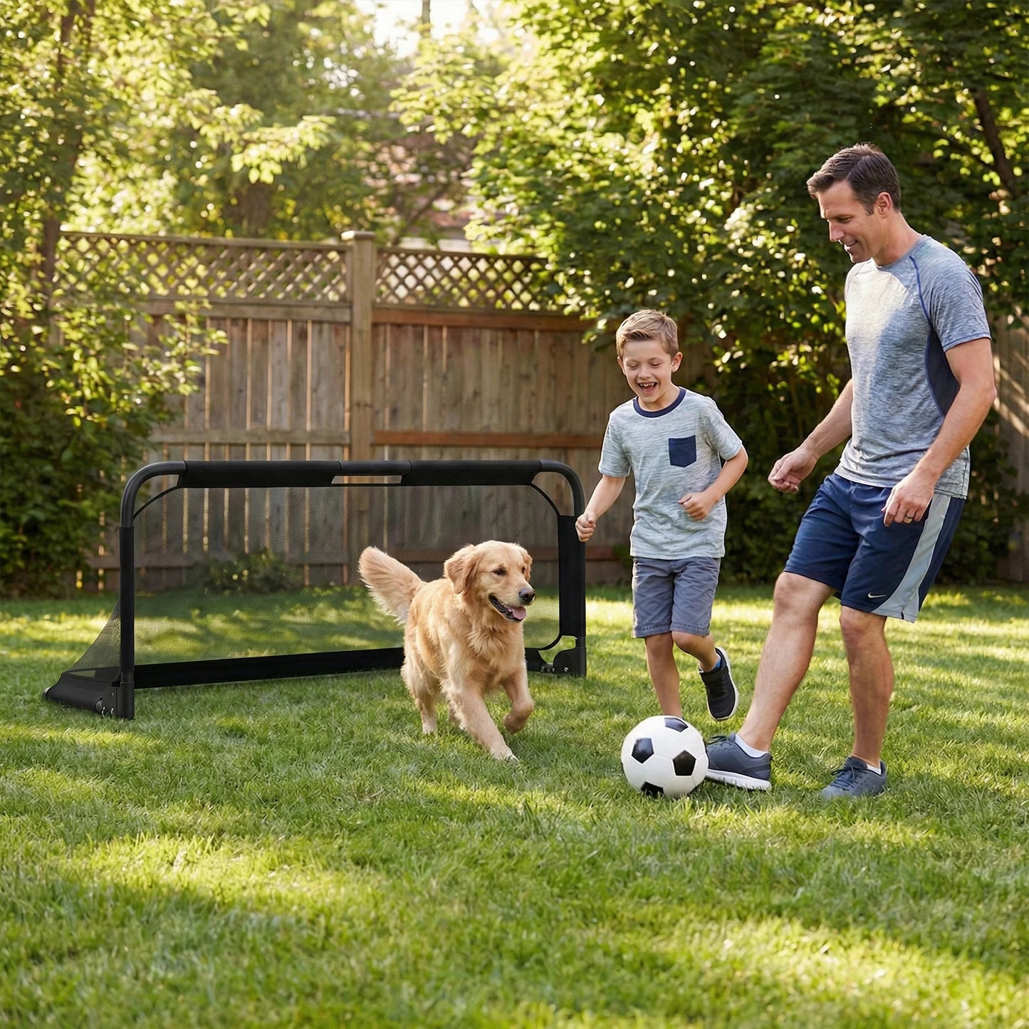 5 x 3 FT Foldable Soccer Goal for Kids with Net and Ground Stakes