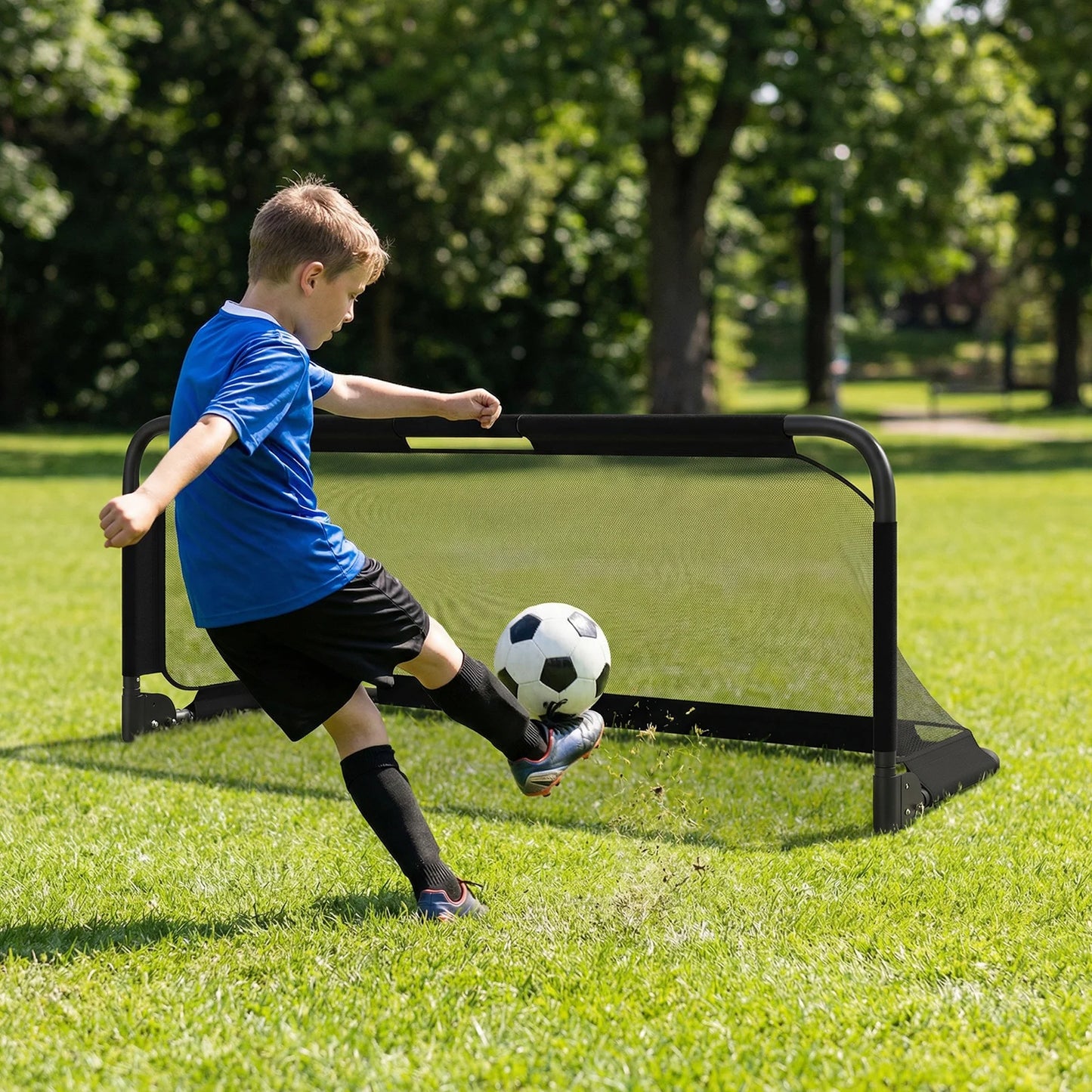 5 x 3 FT Foldable Soccer Goal for Kids with Net and Ground Stakes