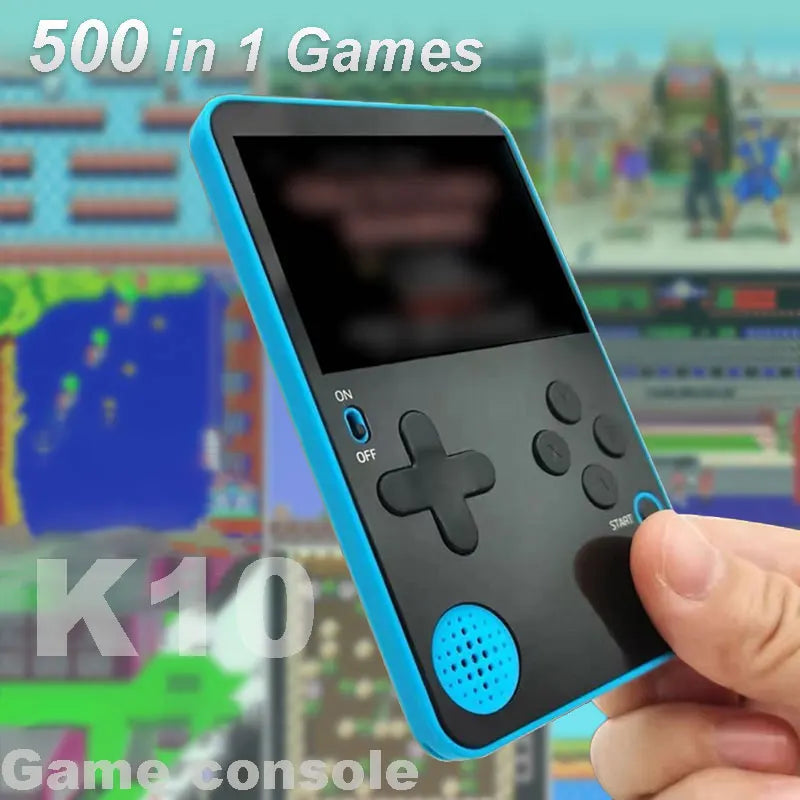 Handheld Game Console 500 Retro Classic Games Portable Mini LCD Rechargeable