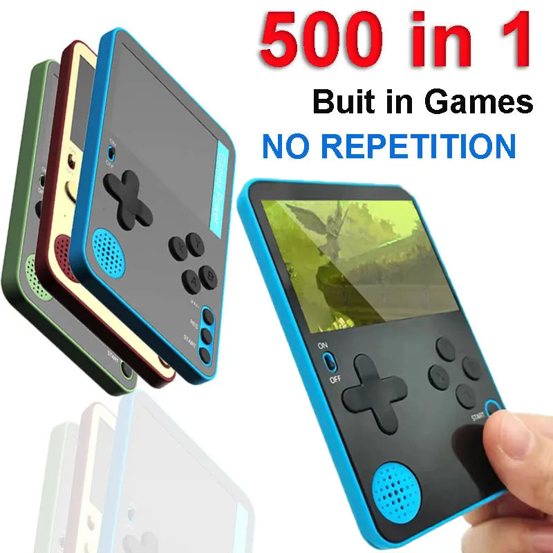 Handheld Game Console 500 Retro Classic Games Portable Mini LCD Rechargeable