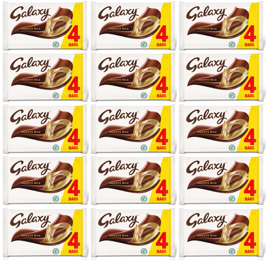 15 x Galaxy Milk 4Pk - 168Gm