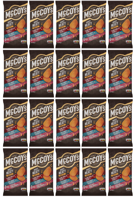 20 x Mccoys Mighty Meaty 6 Pack - 6X25Gm