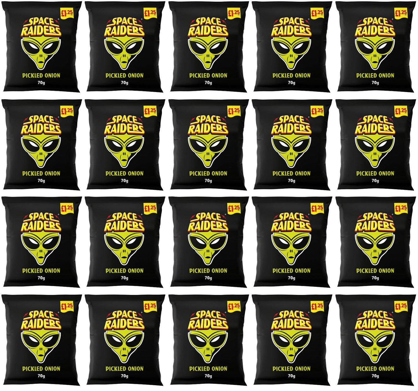 20 x Kp Space Raiders Pickled Onion - 70GM