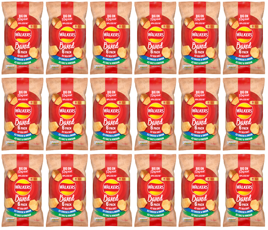18 x Walkers Baked Variety 6Pk - 6X25Gm