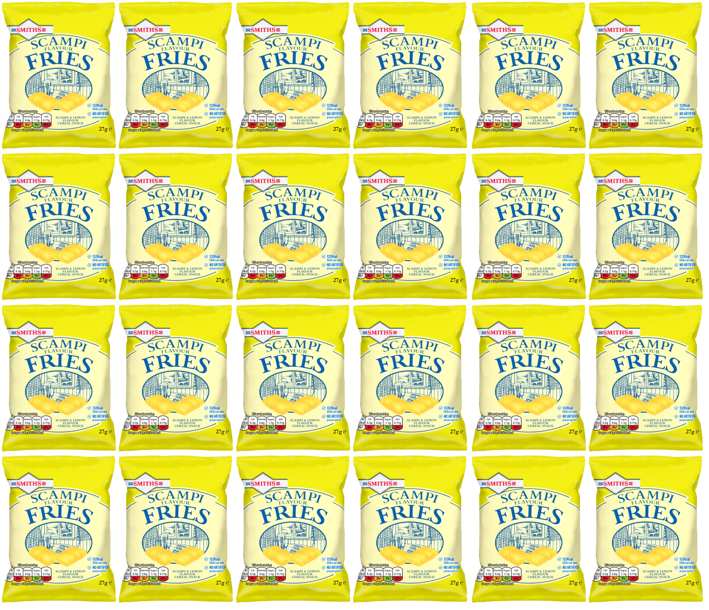 24 x Smiths Fries Scampi & Lemon 27G