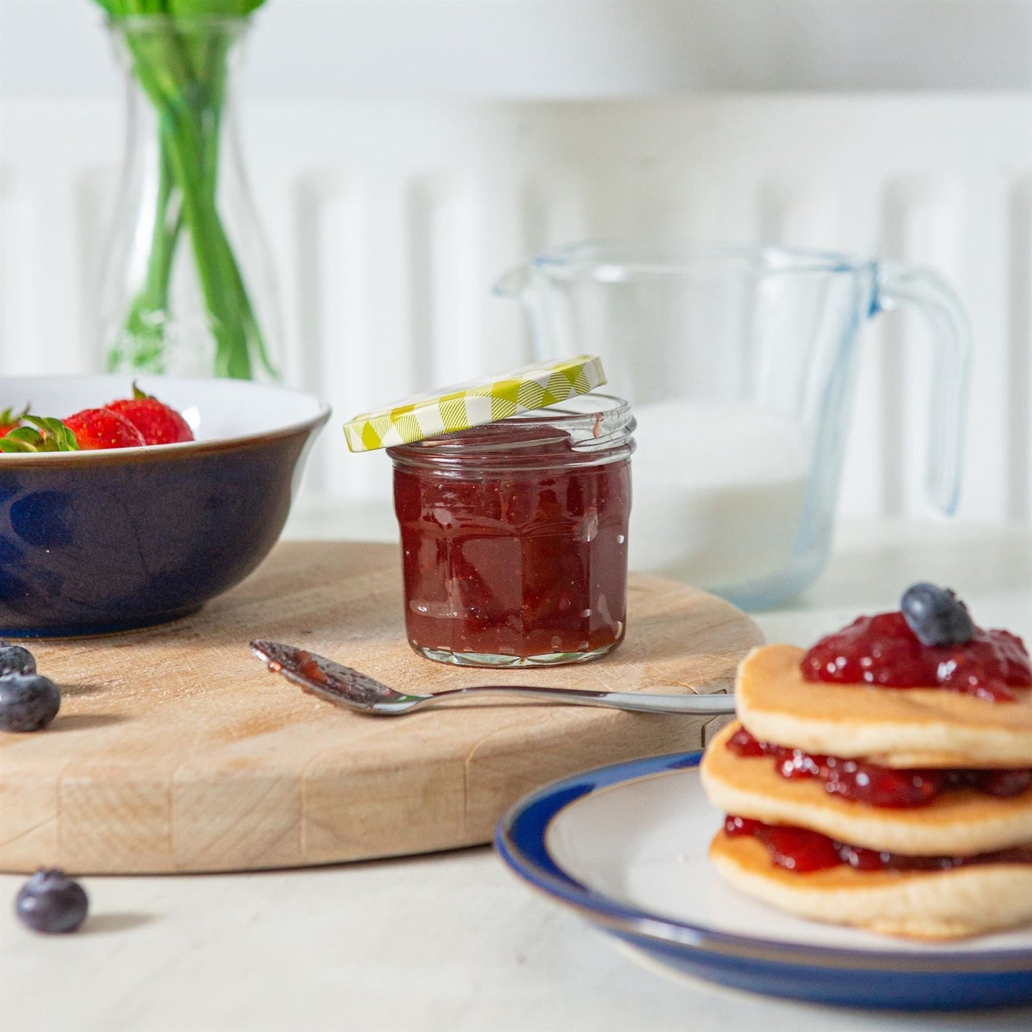 130ml Glass Jam Jars with Lids - Pack of 6