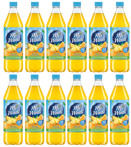 12 x Mi Wadi Orange & Pineapple Nas 1Ltr