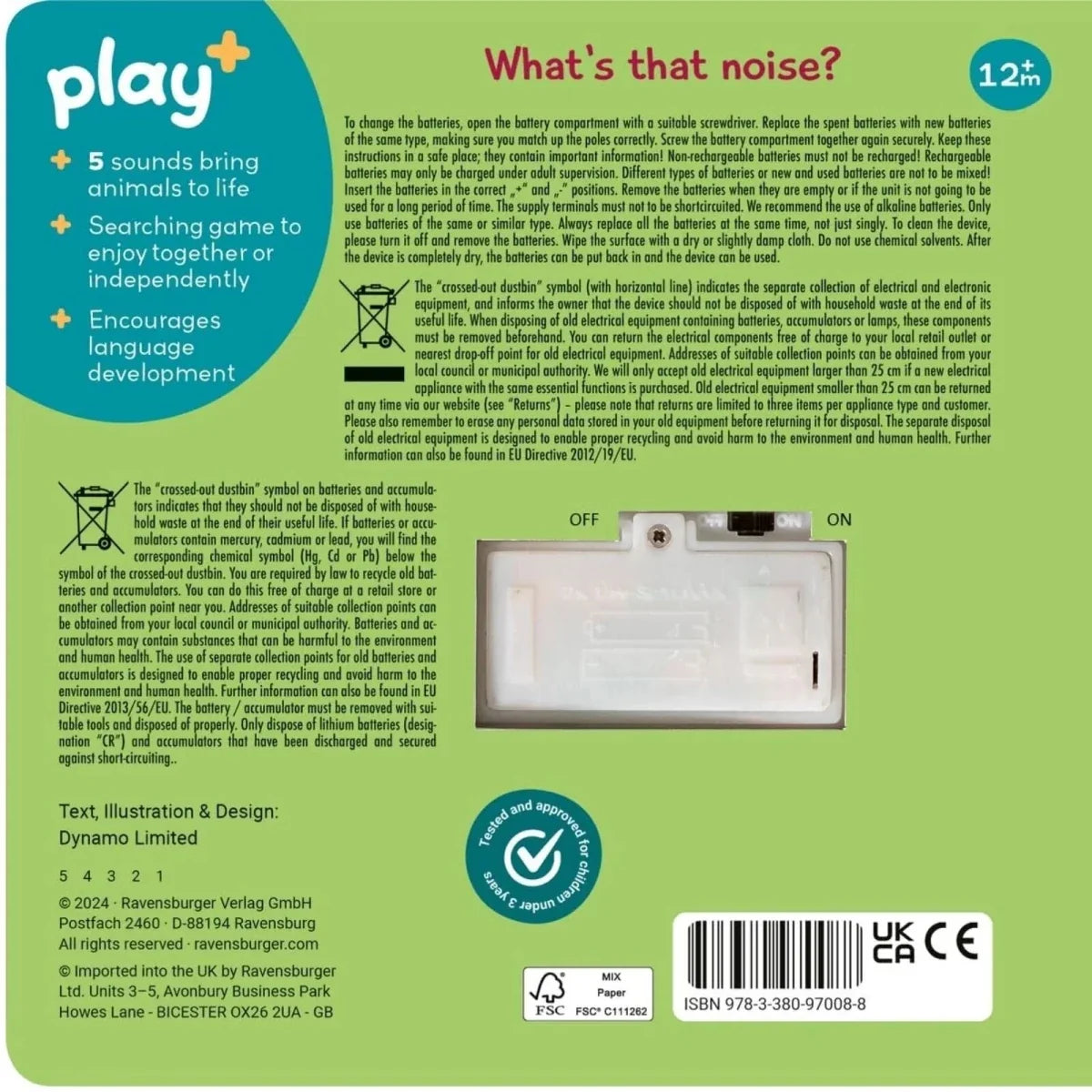 Play+ Shh... Who's there? Jungle Animals Book with Sounds