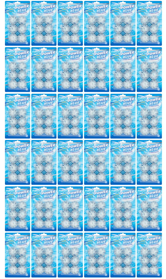 36 x Duzzit Power Blue Toilet Block - 6 Pack