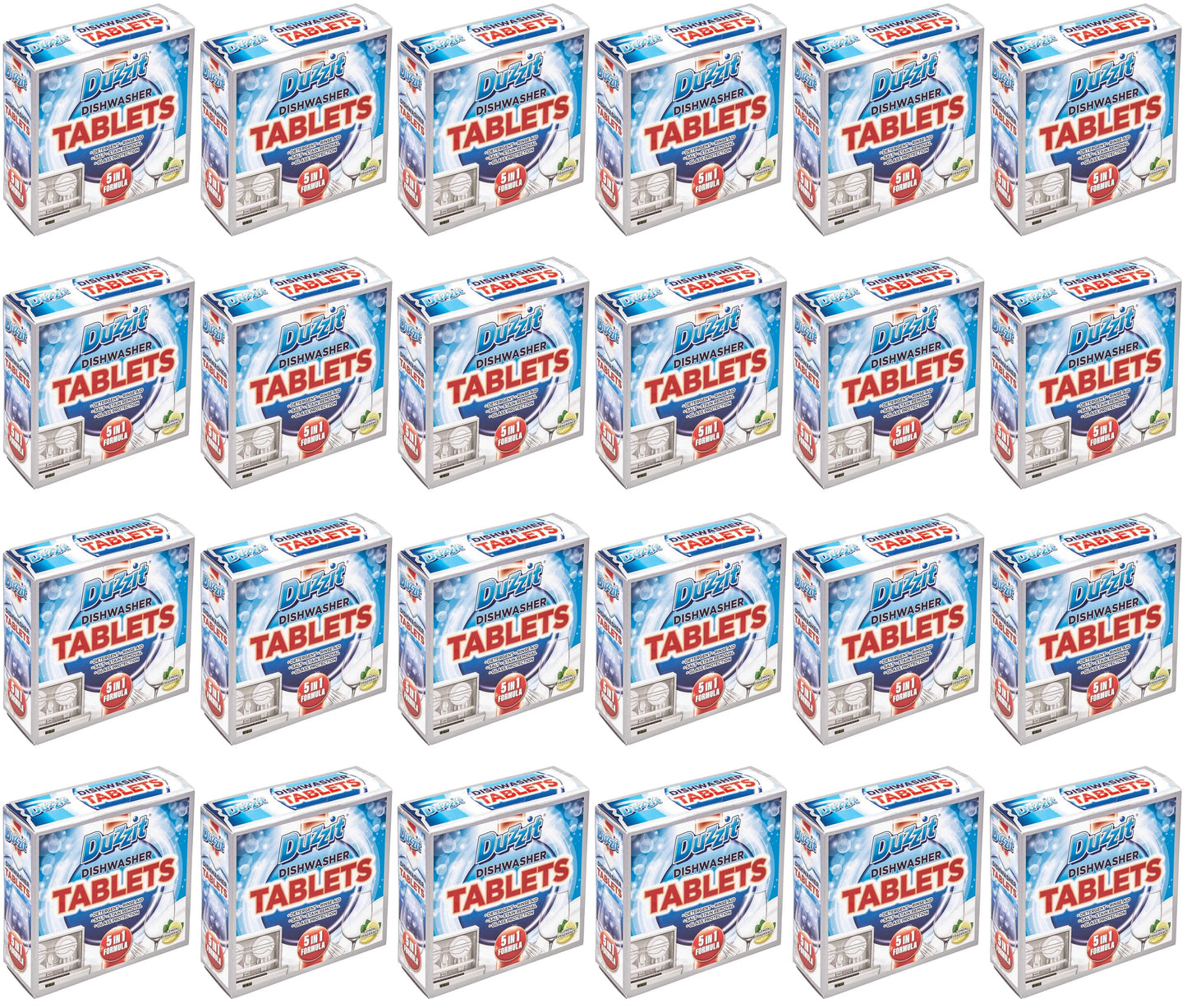 16 x Duzzit 5 In 1 Dishwasher Tablets - 12 PACK