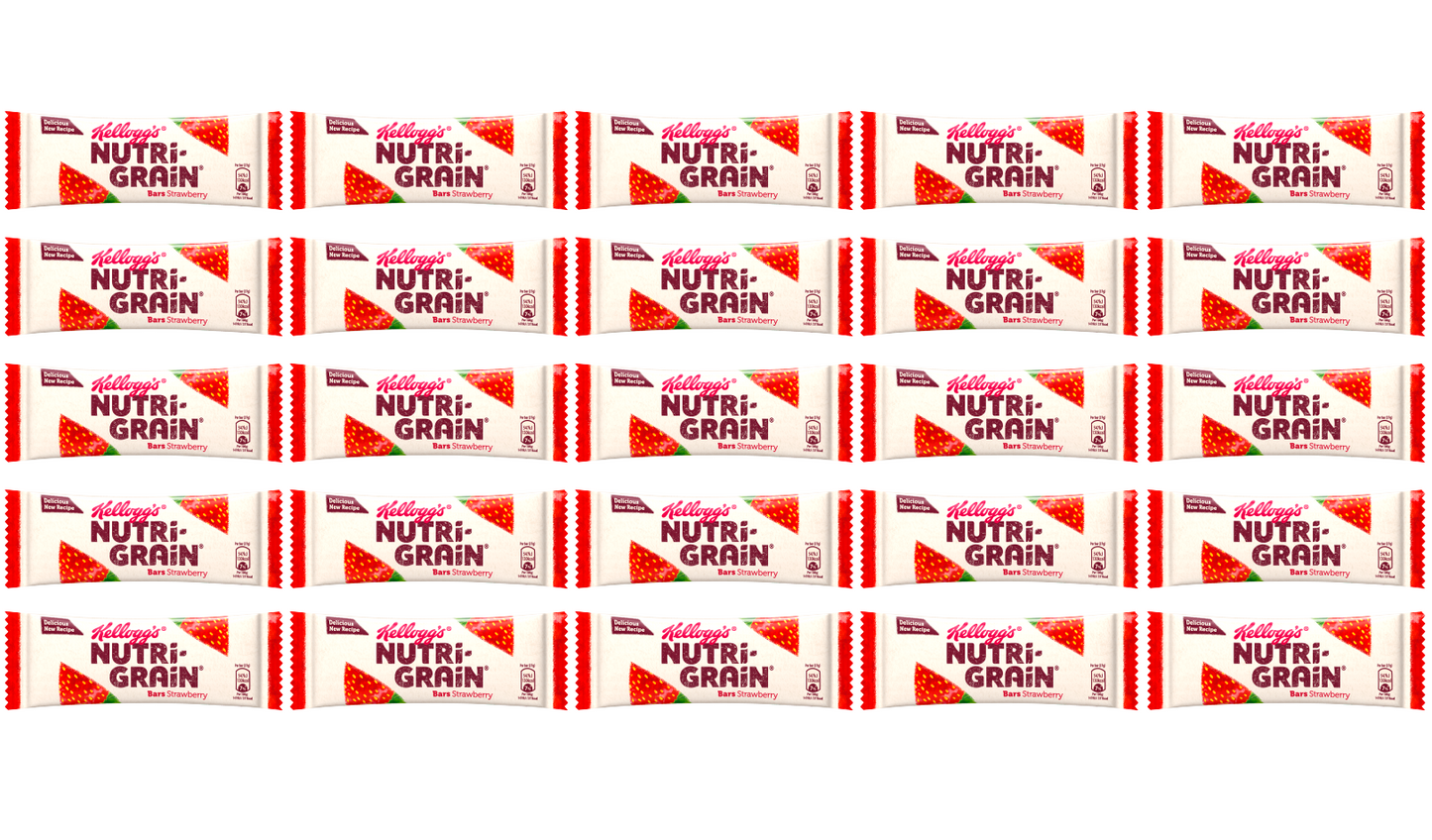 25 x Nutri Grain Strawberry Bar 37Gm