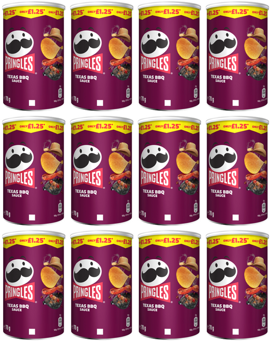 12 x Pringles Bbq - 70Gm