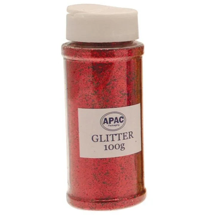 Glitter Bottle Red 100g