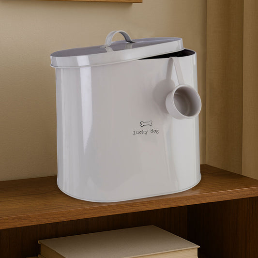 Adore Pets Grey Dog Food Storage Bin with Scoop 12 Litre