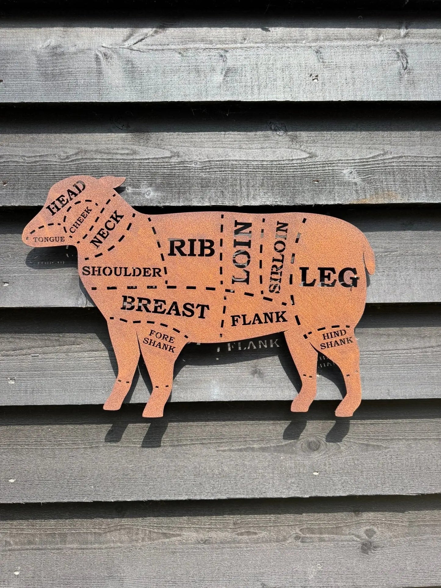 Rusty Metal Butchers Lamb Sign