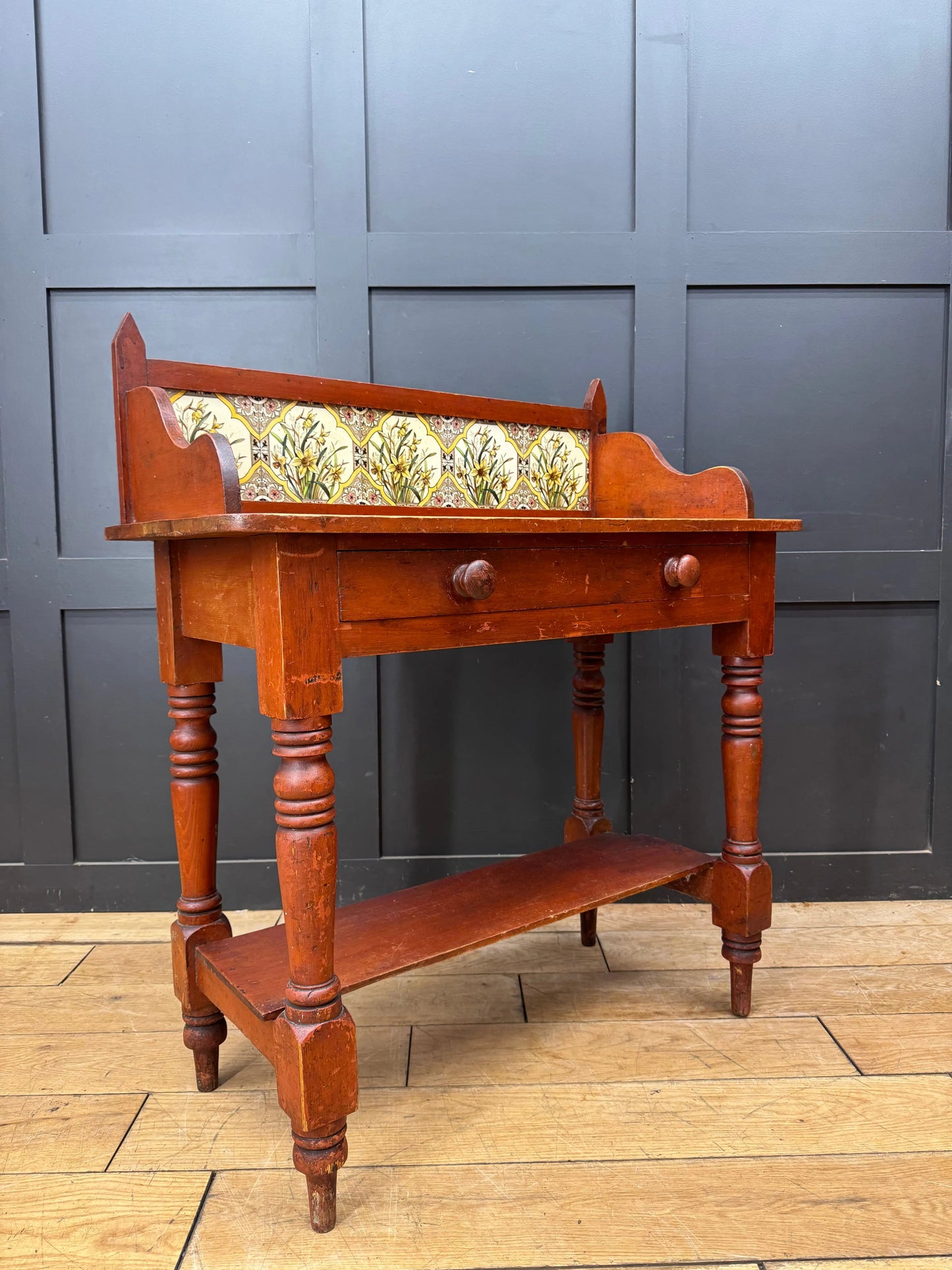 Antique Pine Washstand  Side Table / Dressing Table / Sideboard Desk