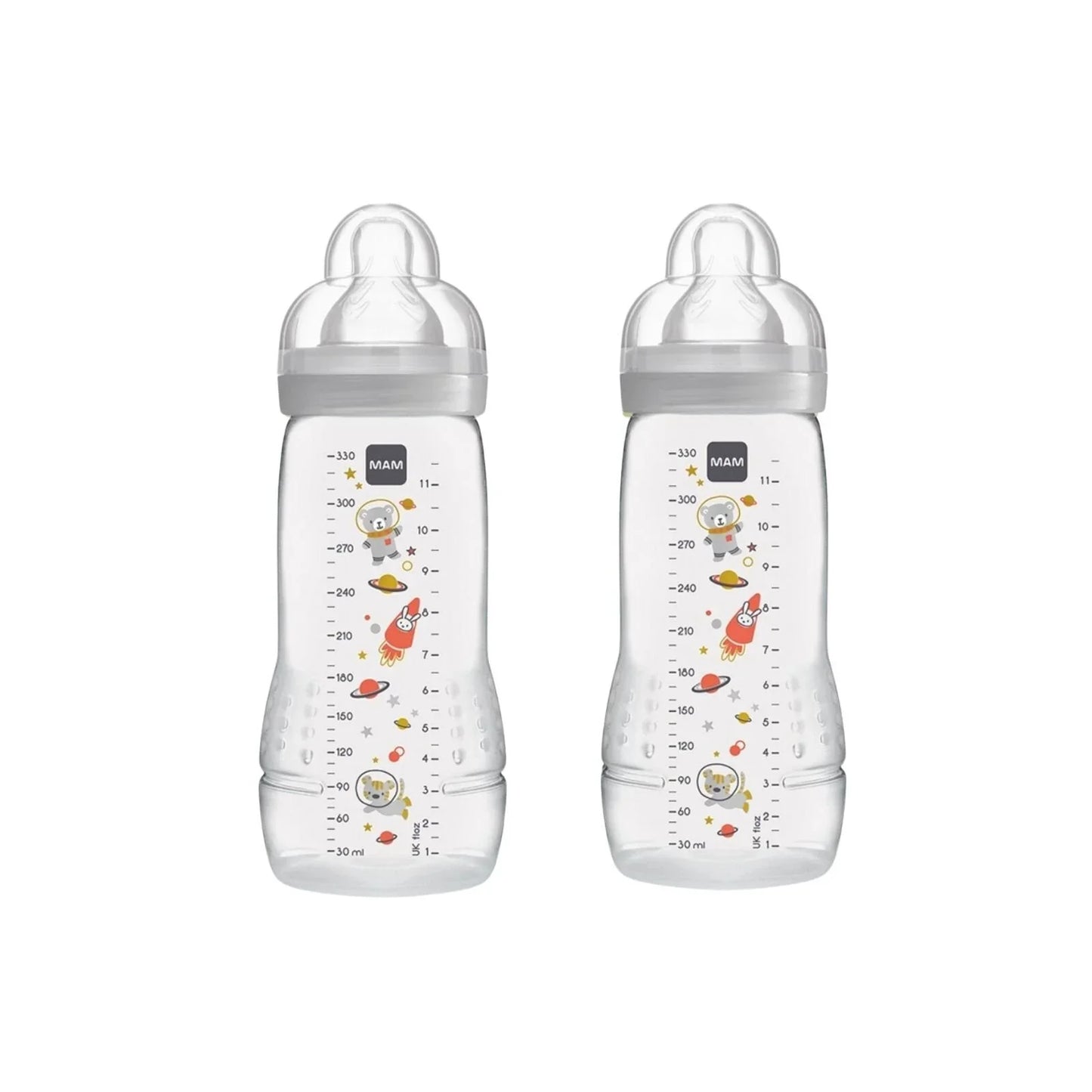 MAM Easy Active Bottle 330ml Unisex Pack of 2 Assorted