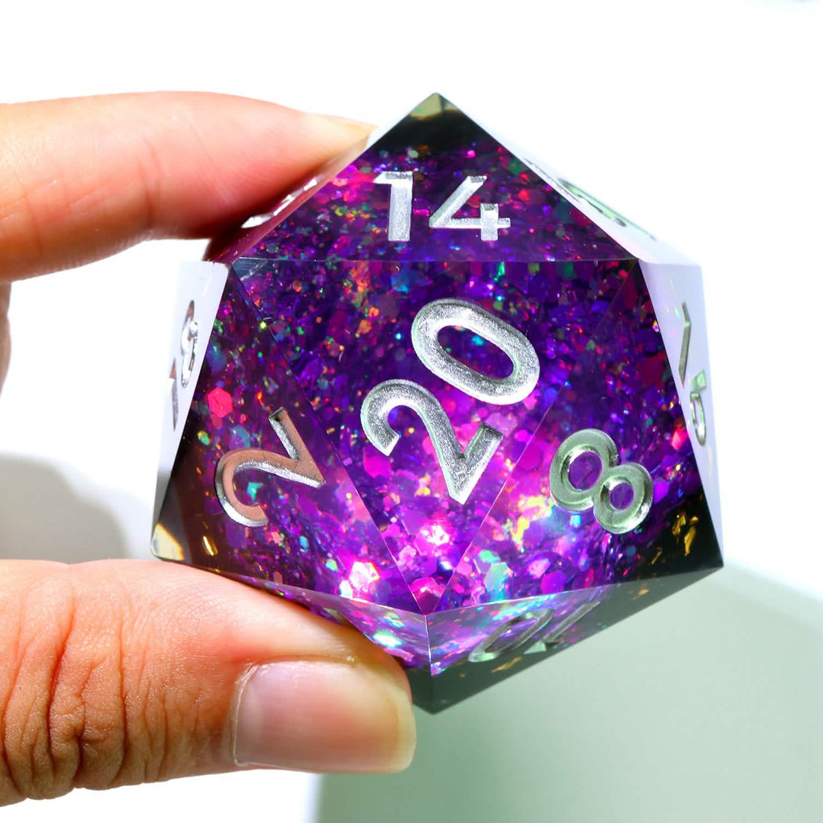 Regal Relic | 50mm D20 | Oversized Geode Dice | Single Dice