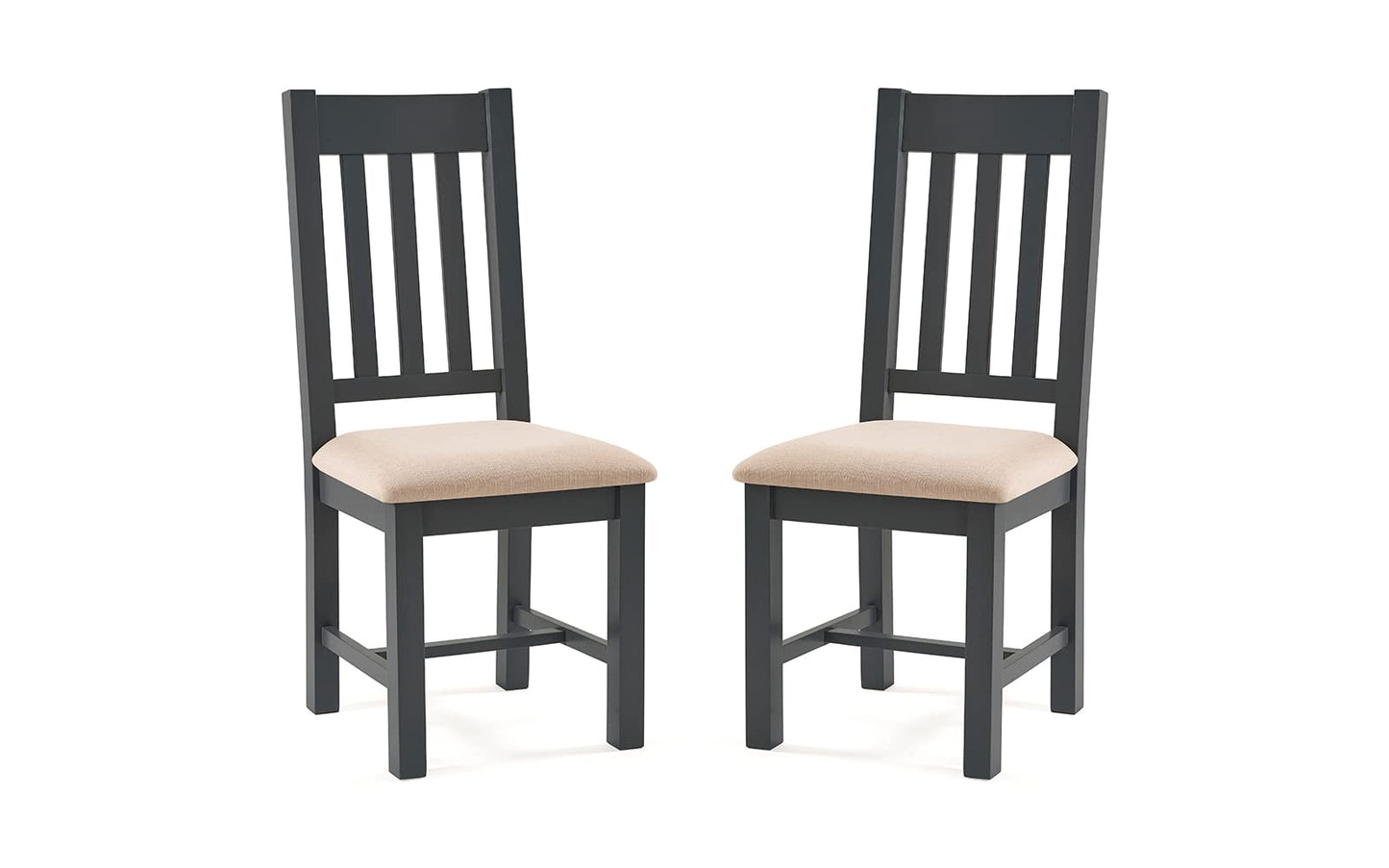Julian Bowen Bordeaux Dining Chairs, Set of 2, Grey - H105 x W47 x D54cm