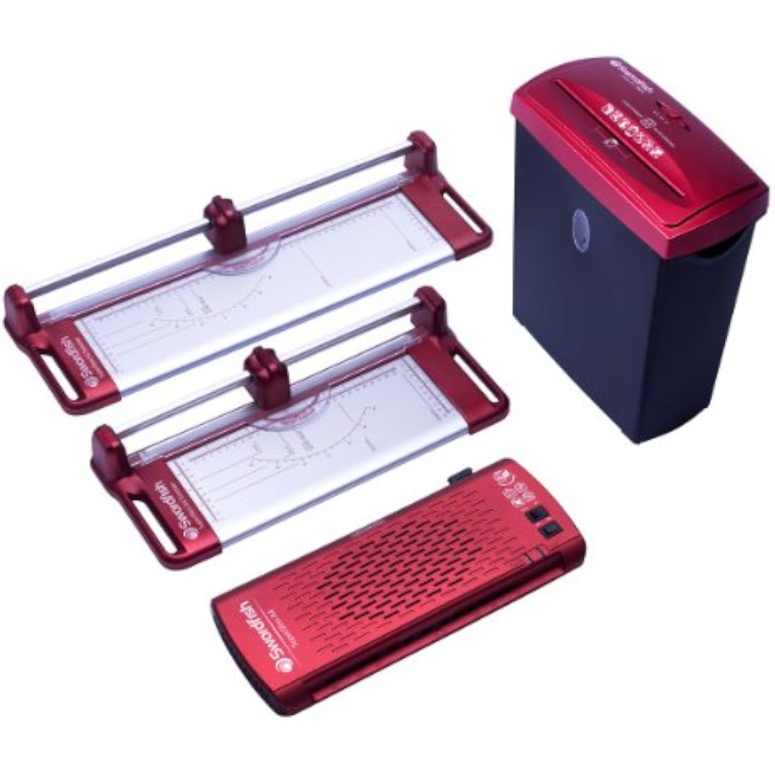 Swordfish Super Slim A4 Paper/Document Laminator with 4 Rollers - Red Ref: 40186