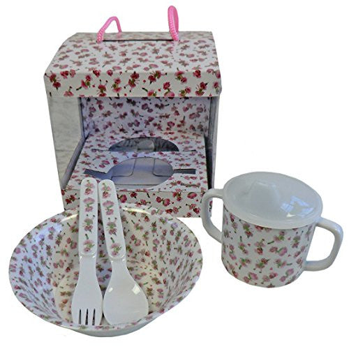 garden fairy melamine feeding set