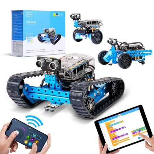 Makeblock mBot Ranger 3-in-1 Robot, Programmable Robot Kit, Building Robot Kit, Scratch and Arduino C Programming Robot Toys, APP Control, STEM Toy Robots, Build Educational Robot Gifts for Age 10+
