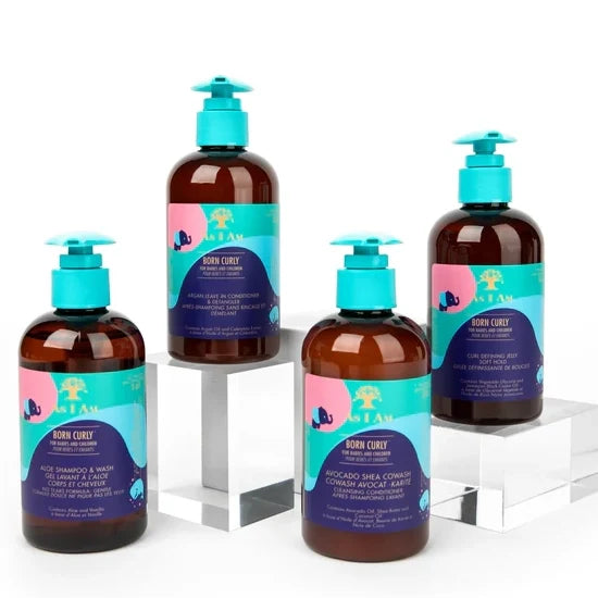 As I Am Born Curly Argan Leave-in Conditioner Nourishing Detangler for Children 8 oz