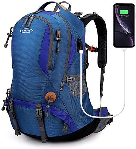 G4Free Hiking Backpack 50L Waterproof Backpack with Rain Cover for Mountaineering Travel Camping Trekking Outdoor Sports for Men Women