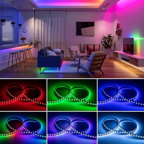 BTF-LIGHTING WS2812E ECO RGB Alloy Wires 5050SMD Individual Addressable 16.4FT 30Pixels/m 150Pixels Flexible White PCB Full Color LED Pixel Strip Dream Color IP30 Non-Waterproof DIY Projects Only DC5V