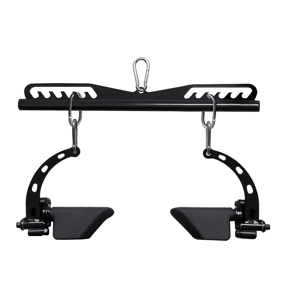 LAT Pull down Bar Accessories Straight Handle spacing Adjustable, Cable Machine Attachment for Pulley System,Weight Fitness Body Training and Strength