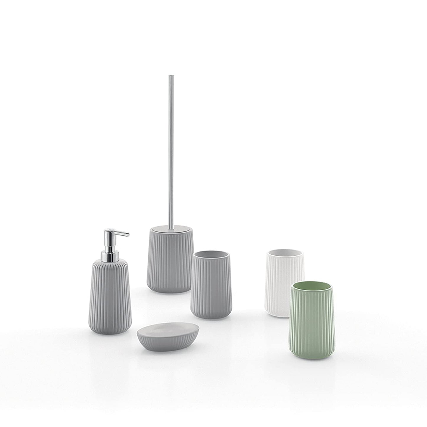 Gedy G-Marika Grey, Bathroom Soap Dispenser Made of Stainless Steel and Cromall, Measures 18 x 8 x 8 cm and Weight 0.35 kg, R&S Design
