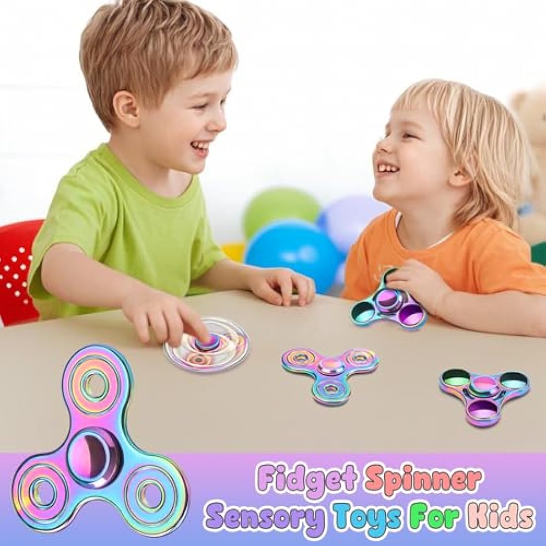 Vunake Fidget Spinner Fidget Toys Hand Spinner for Kids Adults Stainless Steel Bearing High Speed 3-5 Min Spins Precision Brass Tri Finger Gyro Toy EDC ADHD Focus Anxiety Stress Relief Sensory Toys