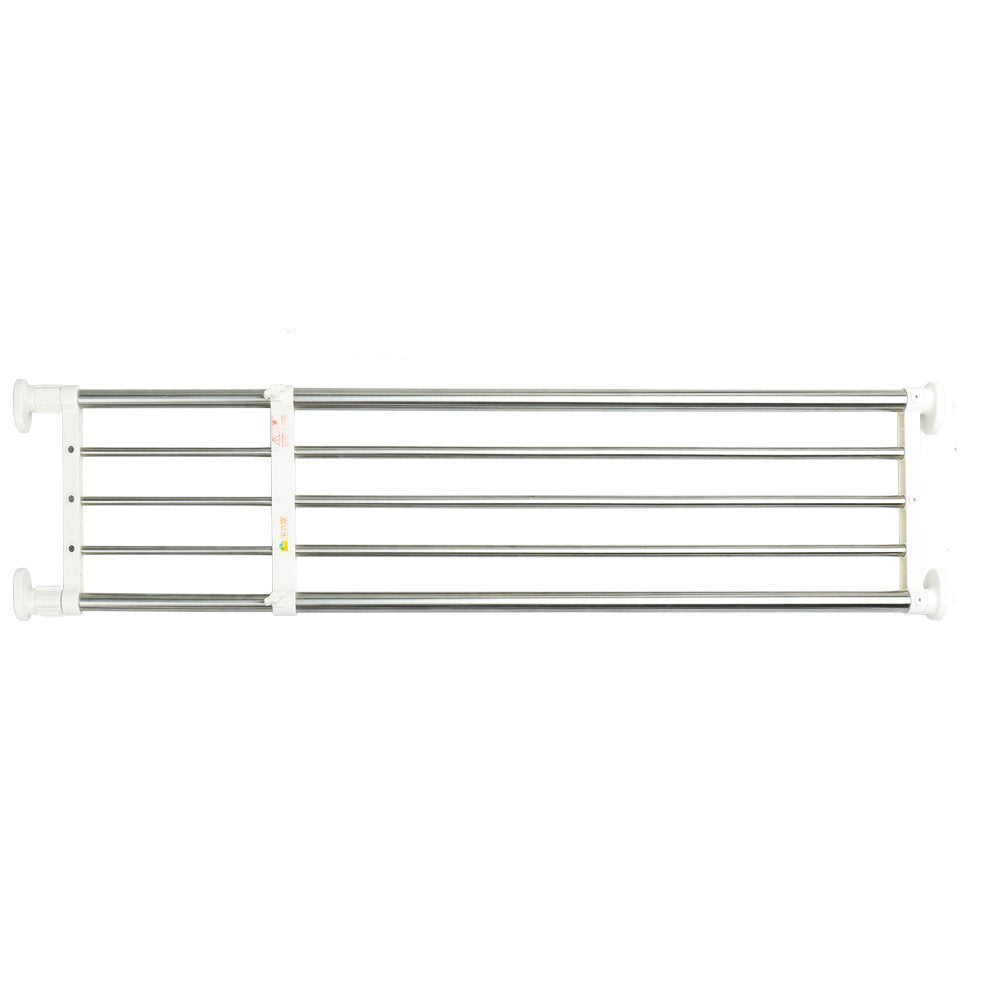 BAOYOUNI Extendable Wardrobe Cupboard Shelf Rack Heavy Duty Adjustable Closet Storage Shelves Expanding Clothes Hanging Tension Pole Rods Kitchen