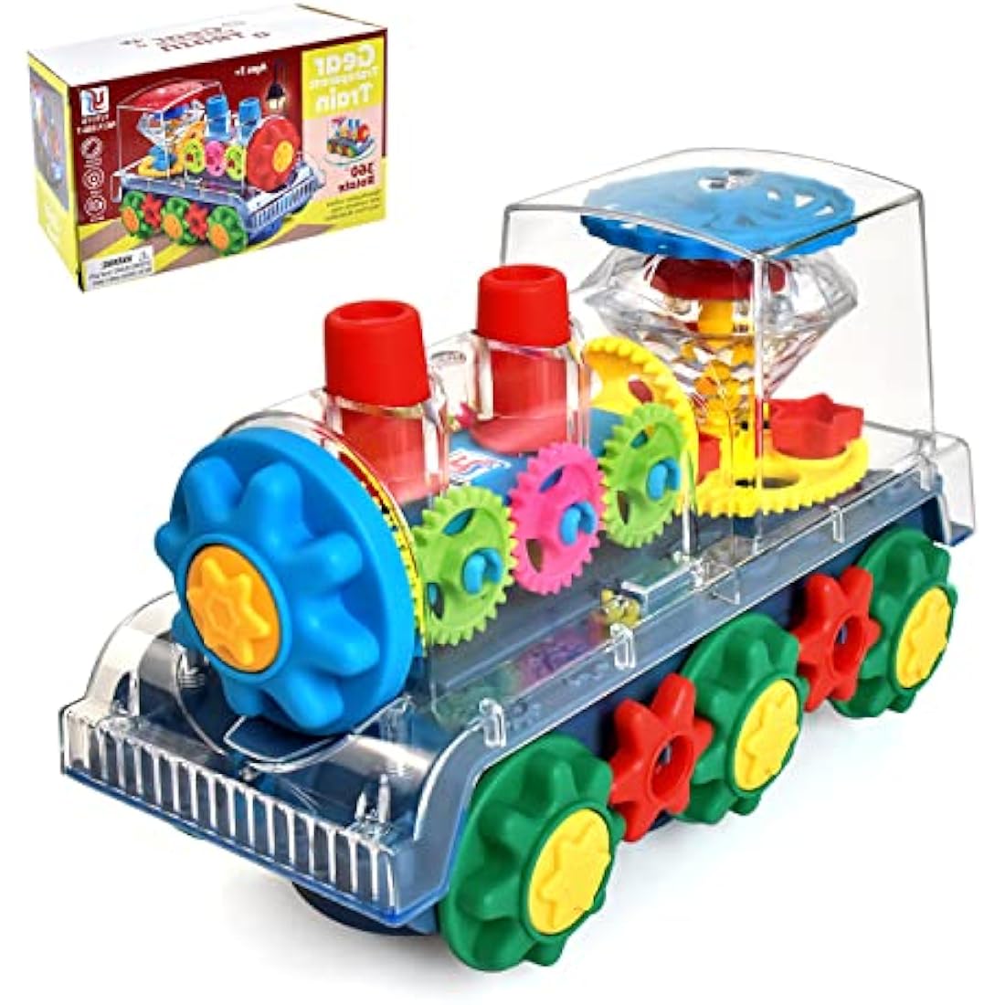 Tuko Transparent Train Gear Toys for 3+ Years Boy and Girl Gift (JY388-7)