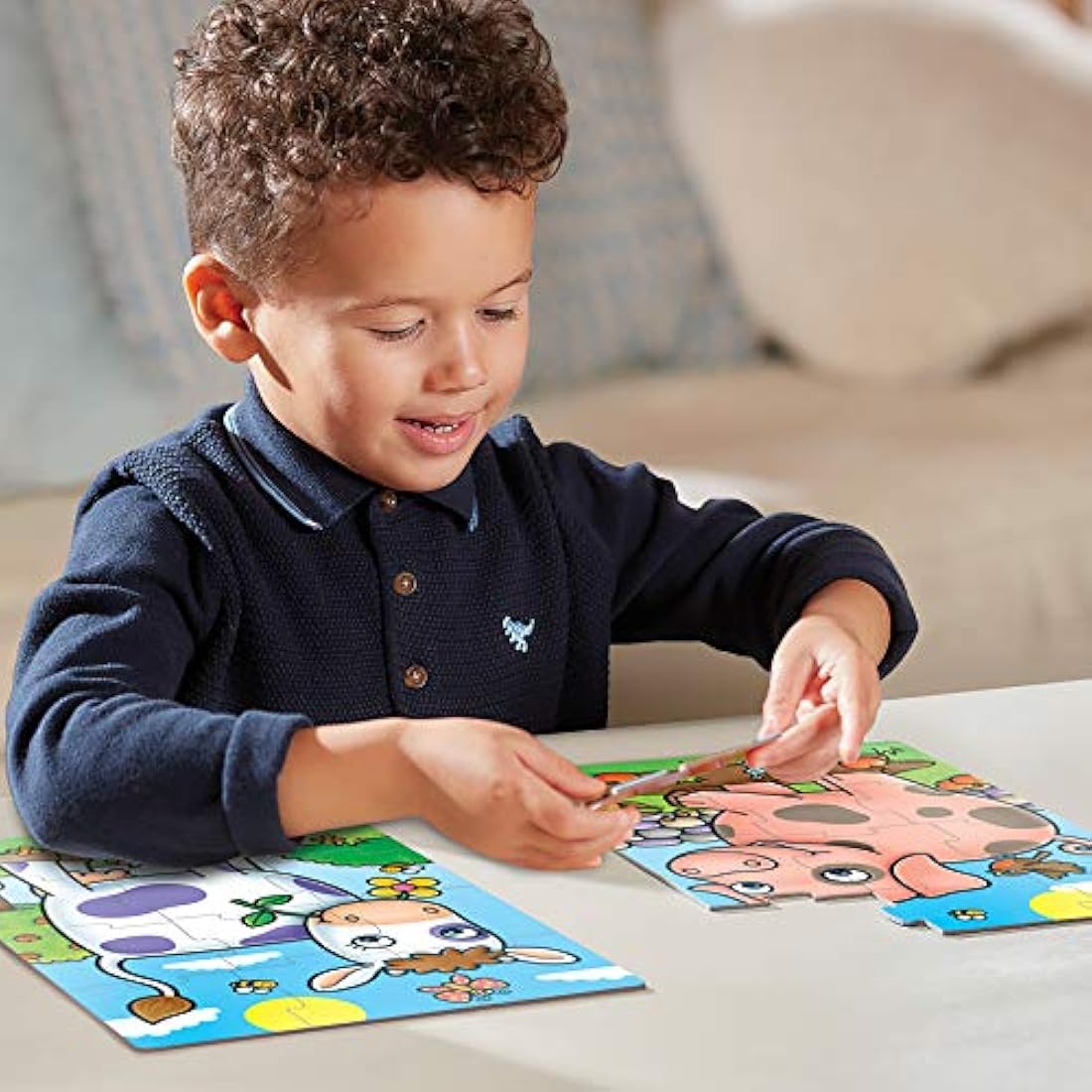 Orchard Toys First Farm Friends Jigsaw Puzzle, 12-Piece Educational Jigsaws, Two Puzzles in a Box, Perfect For Ages 2+, Develops Hand-Eye Coordination