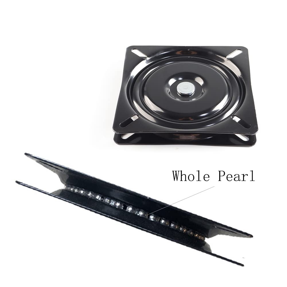 Lokatall 6 Inch Seat Swivel Plate, Bar Stool Swivel Plate, Square Heavy Duty Turntable Bearing Plate Steel Ball Bearing 360° Rotating Seat Base Plate