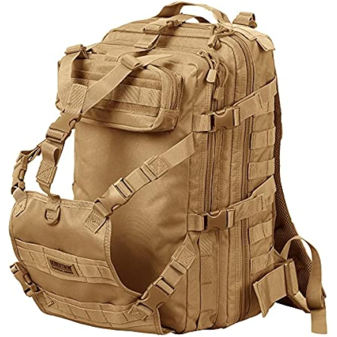 Seibertron Waterproof Large Capacity Molle Motorcycle Helmet Holder/Cycling Helmet Storage/Hiking Helmetcatch Bag/Backpack Also Fit Basketball Football Soccer Backpack Khaki