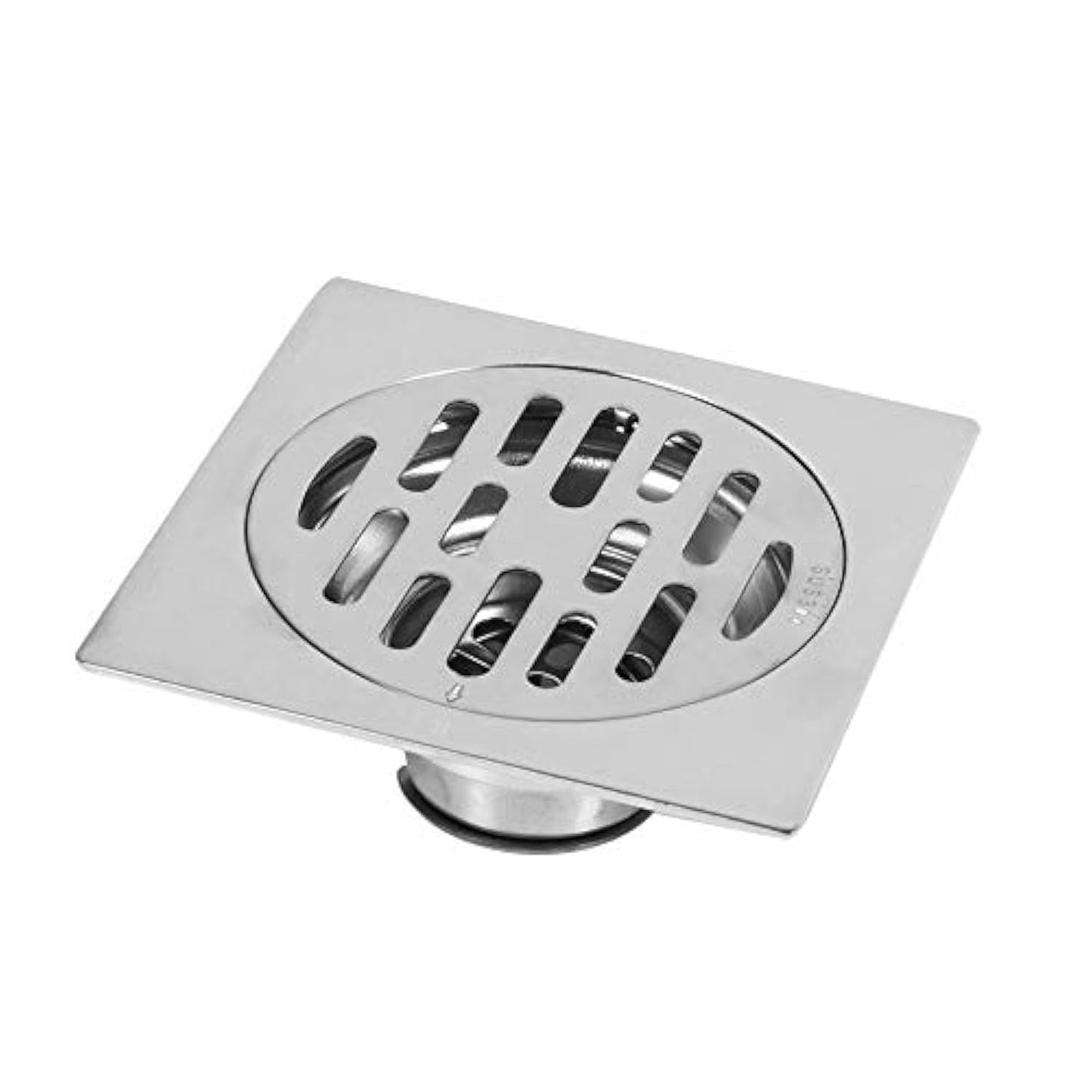 Square Stainless Steel Anti-Odor Floor Drain Strainer for Kitchen, Bathroom, Toilet Waste Grate 100 x 100 x 48mm