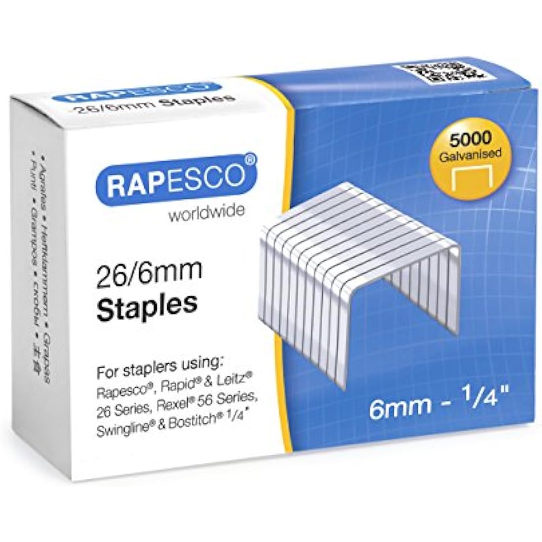 Rapesco 1471 Germ-Savvy Antibacterial, Marlin Stapler, R4 Staple Remover & 5000 26/6 mm Staples, Black