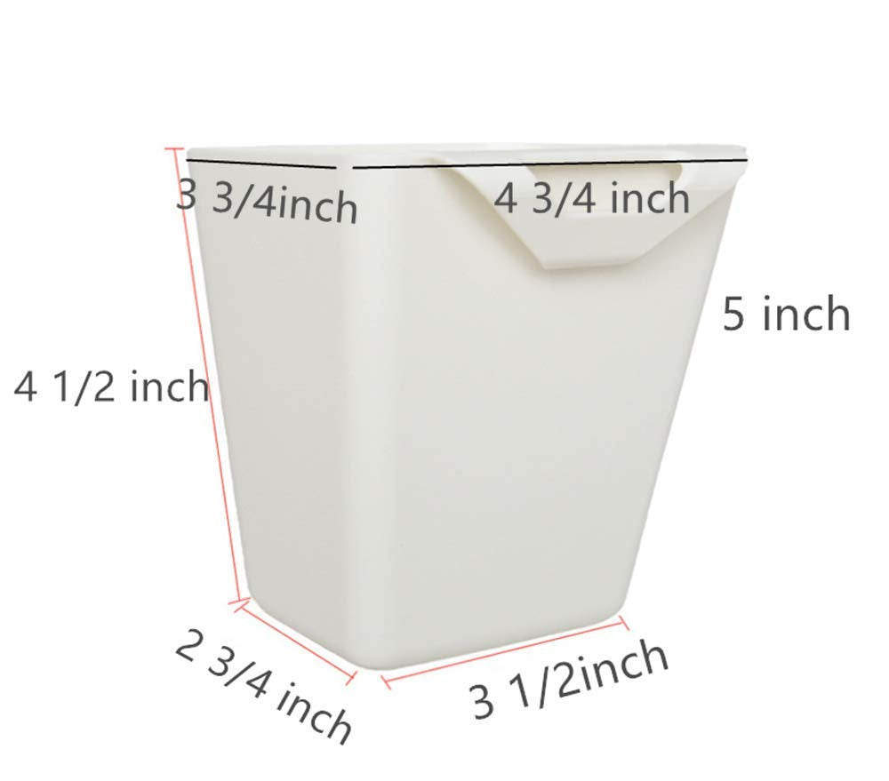 4 Pack Hanging Cup Holders for Storage Trolley & Cutlery Rack,Trolley Basket Storage,Rolling Cart Accessorie,4.75x4" Hanging Bins,Removable Storage
