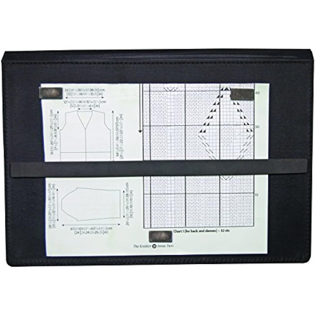 KnitPro KP10730 Magma Knitting Chart Keeper Fold Up Style, Black,50 x 2 x 30 cm