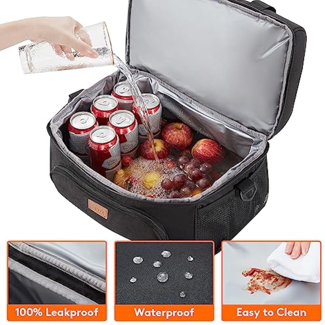 Lifewit Cooler Bag Insulated Large Shopping Bag, Double Decker Soft Cooler Soft-Sided Cooling Bag for Beach/Picnic/Sports