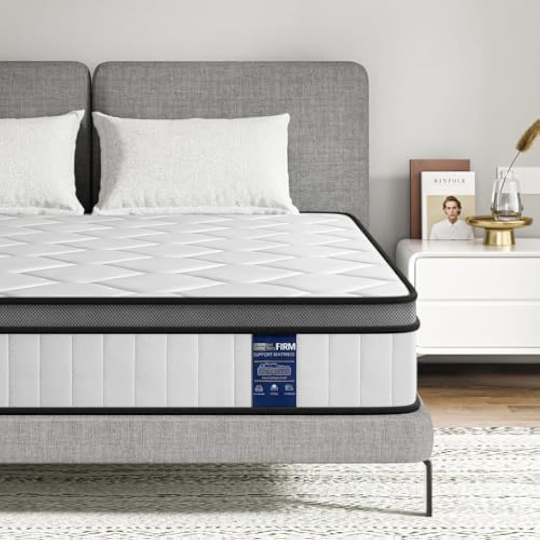 BedStory Single Mattress 90x190cm – 22cm Thick Pocket Sprung Mattress for Pressure Relief & Comfort Sleep
