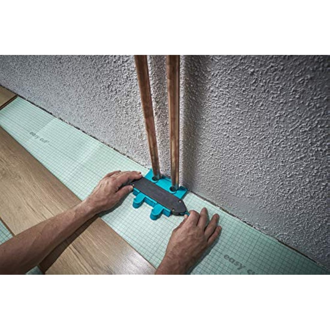 wolfcraft “Fitting Laminate and Design Flooring” Success Kit I 6976000 I Complete Set consisting of Universal Angle & Try Square, Contour Gauge and Laminate Fitter