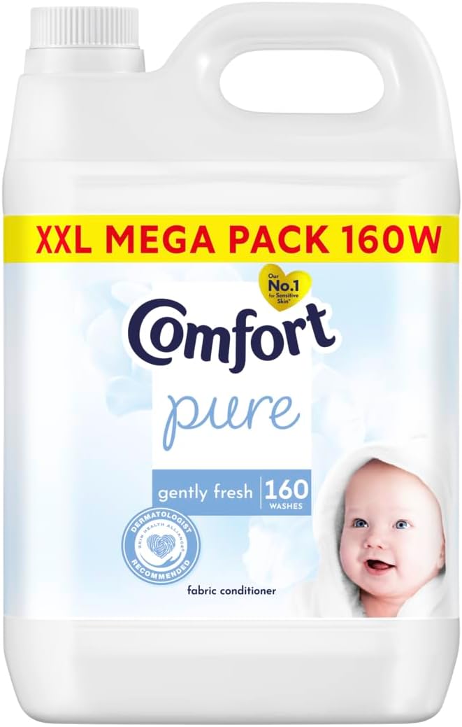 Comfort Pure Sensitive Fabric Conditioner, 160 washes (4.8 L) New but scruffy/ dented bottle